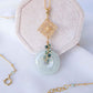 Jade with Small Peranakan Tile and Moss Agate Vine Necklace
