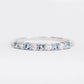 Milestone Ring with Aquamarine and Diamonds