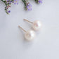 Freshwater Pearl Ear Studs in 14K Gold -6-6.5mm