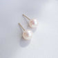 Freshwater Pearl Ear Studs in 14K Gold -6-6.5mm