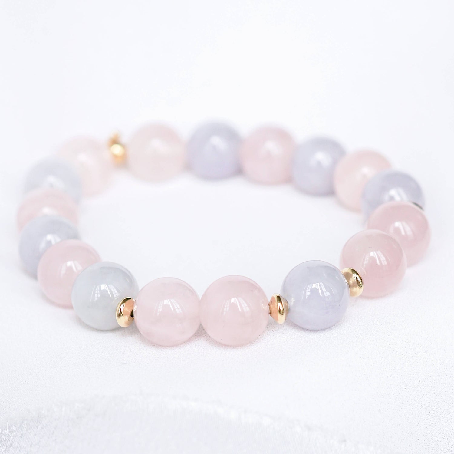 Jade and Rose Quartz Bracelet 720B – JL Heart Online