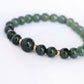 Pine and Sage Green Jade Bracelet 744B