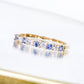 Milestone Ring with Blue Sapphire and Diamonds