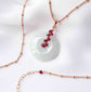 Light Jade with Ruby Vine Necklace