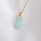 Aquamarine Nugget and Gem Cluster Necklace