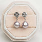 Petite Rose Ear Studs with Petite Pearls AP26