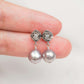 Petite Rose Ear Studs with Petite Pearls AP26