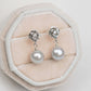 Petite Rose Ear Studs with Petite Pearls AP39