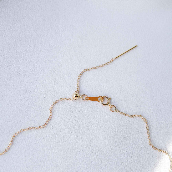 Adjustable Solid 14K Yellow Gold Chain