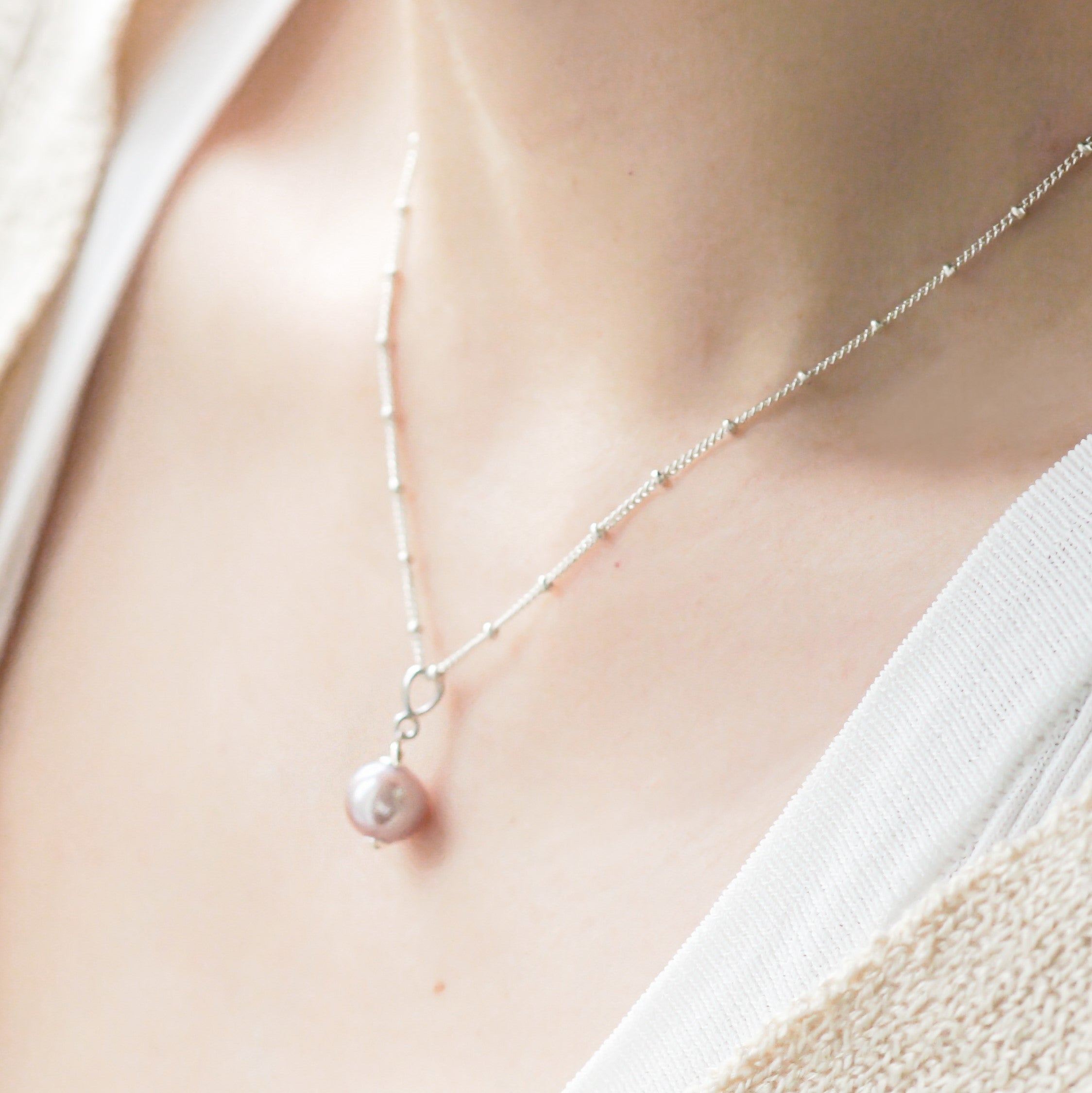 Lilac pearl clearance necklace