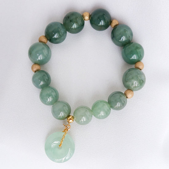 Forest Green Jade Bracelet B2118