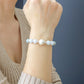 Teal Jade and Baroque Pearl Bracelet B2126
