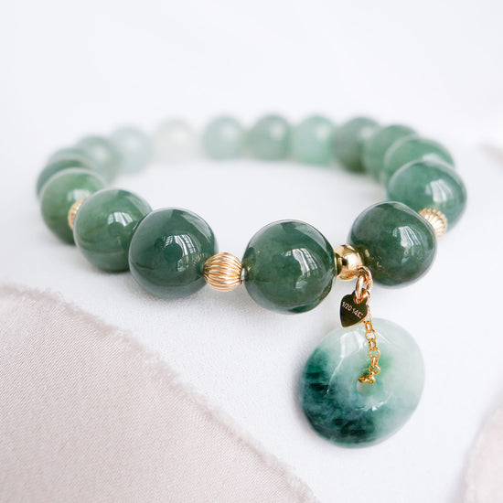 Forest Green Jade Bracelet B2130