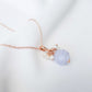Blue Lace Agate with Pearl Cluster Necklace