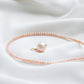 Tiny Blush Pearl Choker Necklace with Detachable Pearl Option