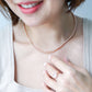 Tiny Blush Pearl Choker Necklace with Detachable Pearl Option
