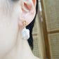 Large Keshi Pearl Earrings BPE16