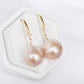 Lilac Baroque Pearls Dapped Hook Earrings - BPE39