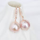 Blush Baroque Pearls Hook Earrings - BPE58