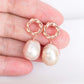 Blush Baroque Pearls Twisted Circle Earrings - BPE68