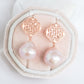 Blush Baroque Pearls with Peranakan Ear Studs - BPE70