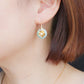 Camellia Hook Jade Earrings CHE26
