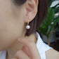 Embedded CZ Hook Earrings with Pearls