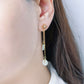 Intricate Ear Studs with Dangling Jade - DJE5