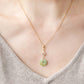Jade Donut with Diamond Pendant Necklace - DNG