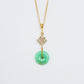 Jade Donut with Diamond Pendant Necklace - DNG