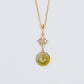 Jade Donut with Diamond Pendant Necklace - DNG