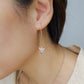 Sleek Rose Quartz with Pearl Cluster Hook Earrings