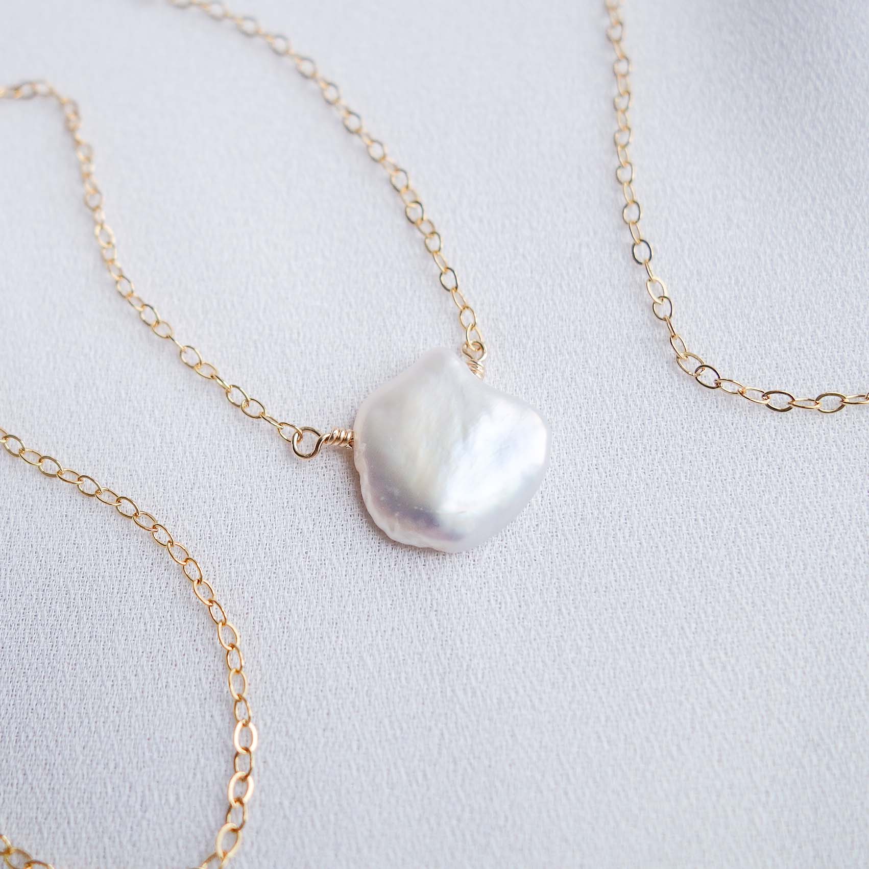 Floating Pearl Necklace both trendy and timeless