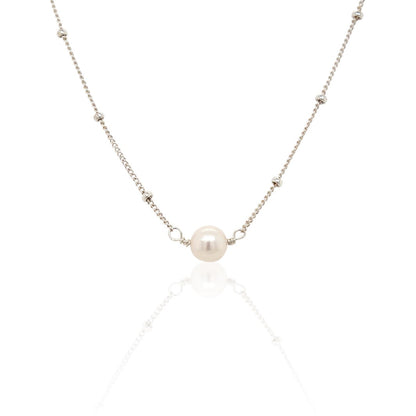 Luxurious Floating Akoya Pearl Necklace