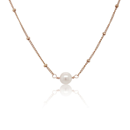 Luxurious Floating Akoya Pearl Necklace