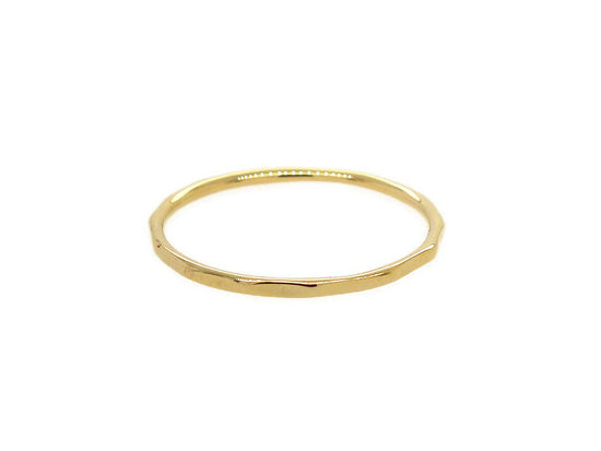 Hammered Ring - 14K Yellow Gold