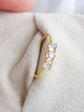 Past Present Future Ring with Moonstones - 14K Yellow Gold