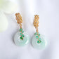 Intricate Ear Hoops and Jade with Green Onyx Vine