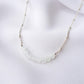 White Jade Bar Necklace - Ball Chain