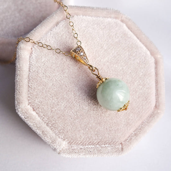 Apple Green Jade Pendant Necklace