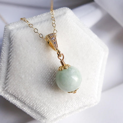 Apple Green Jade Pendant Necklace