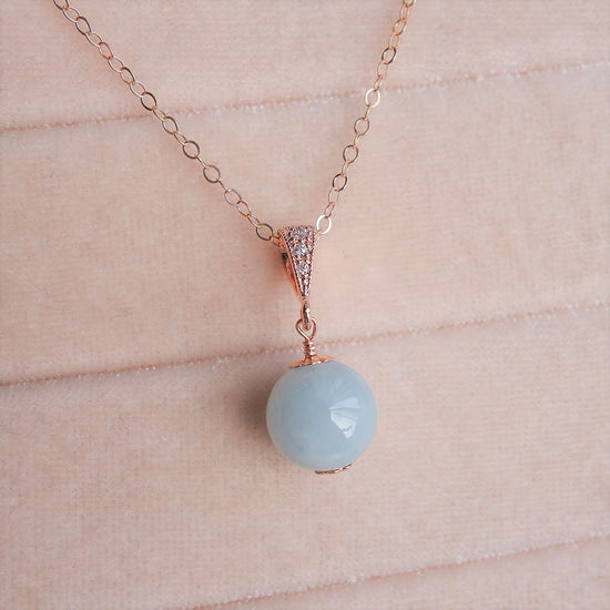 Blue Jade Pendant Necklace