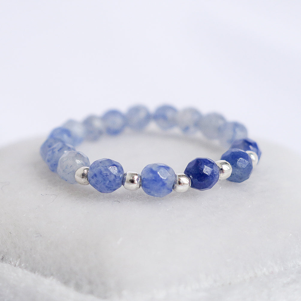 Nocturna band ring with blue aventurine | Murano glass jewelry | La  Fondazione
