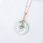 Unique Green Jade with Pink Pearl Vine Necklace GVN17R