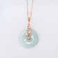 Light Green Jade with Pink Pearl Vine Necklace GVN18R