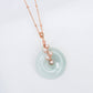 Light Green Jade with Pink Pearl Vine Necklace GVN18R