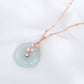 Light Green Jade with Pink Pearl Vine Necklace GVN18R