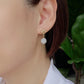 Faceted Brown Jade with Intricate Ear Studs