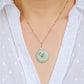Light Green Jade with Pink Pearl Vine Necklace GVN16R