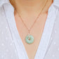 Light Green Jade with Pink Pearl Vine Necklace GVN18R